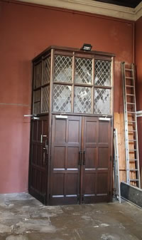 Internal storm door